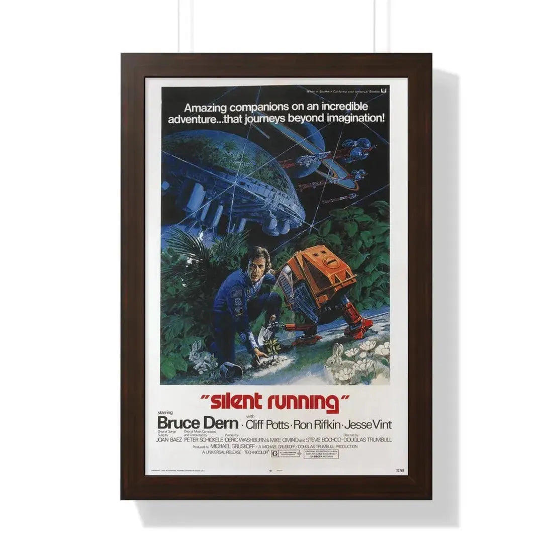 SILENT RUNNING 1972 - Framed Movie Poster 16″ x 24″ Walnut - The Sticker Space