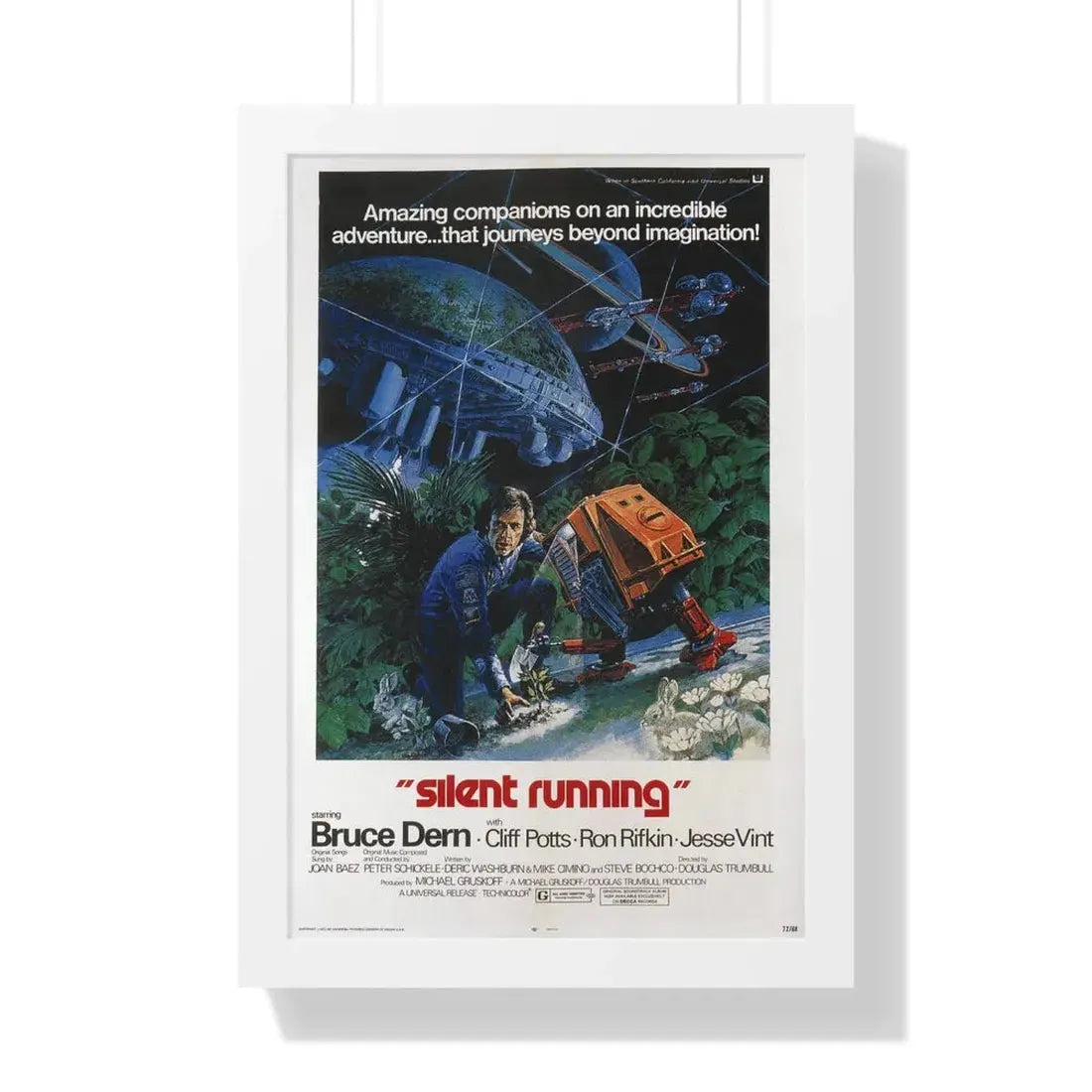 SILENT RUNNING 1972 - Framed Movie Poster 16″ x 24″ White - The Sticker Space