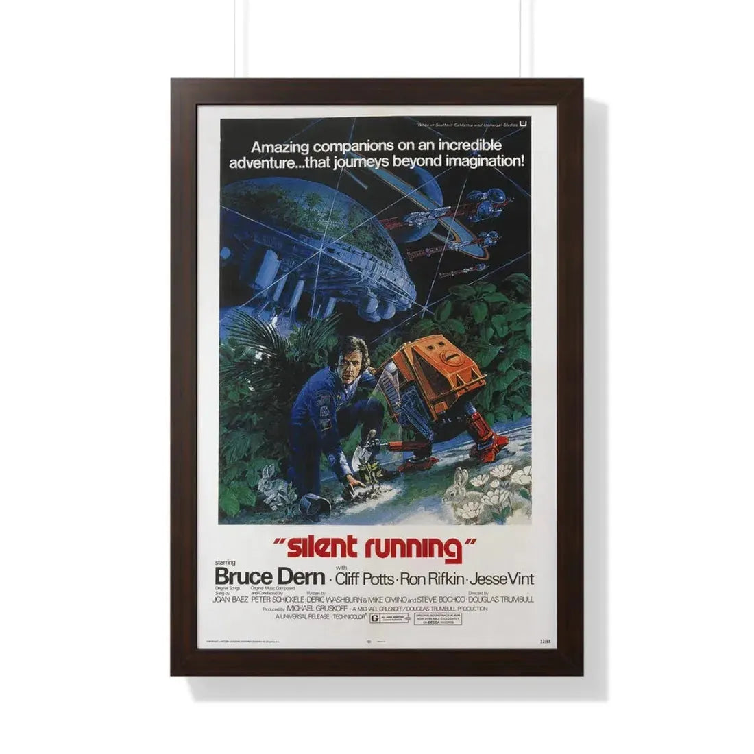 SILENT RUNNING 1972 - Framed Movie Poster 20" x 30" Walnut - The Sticker Space