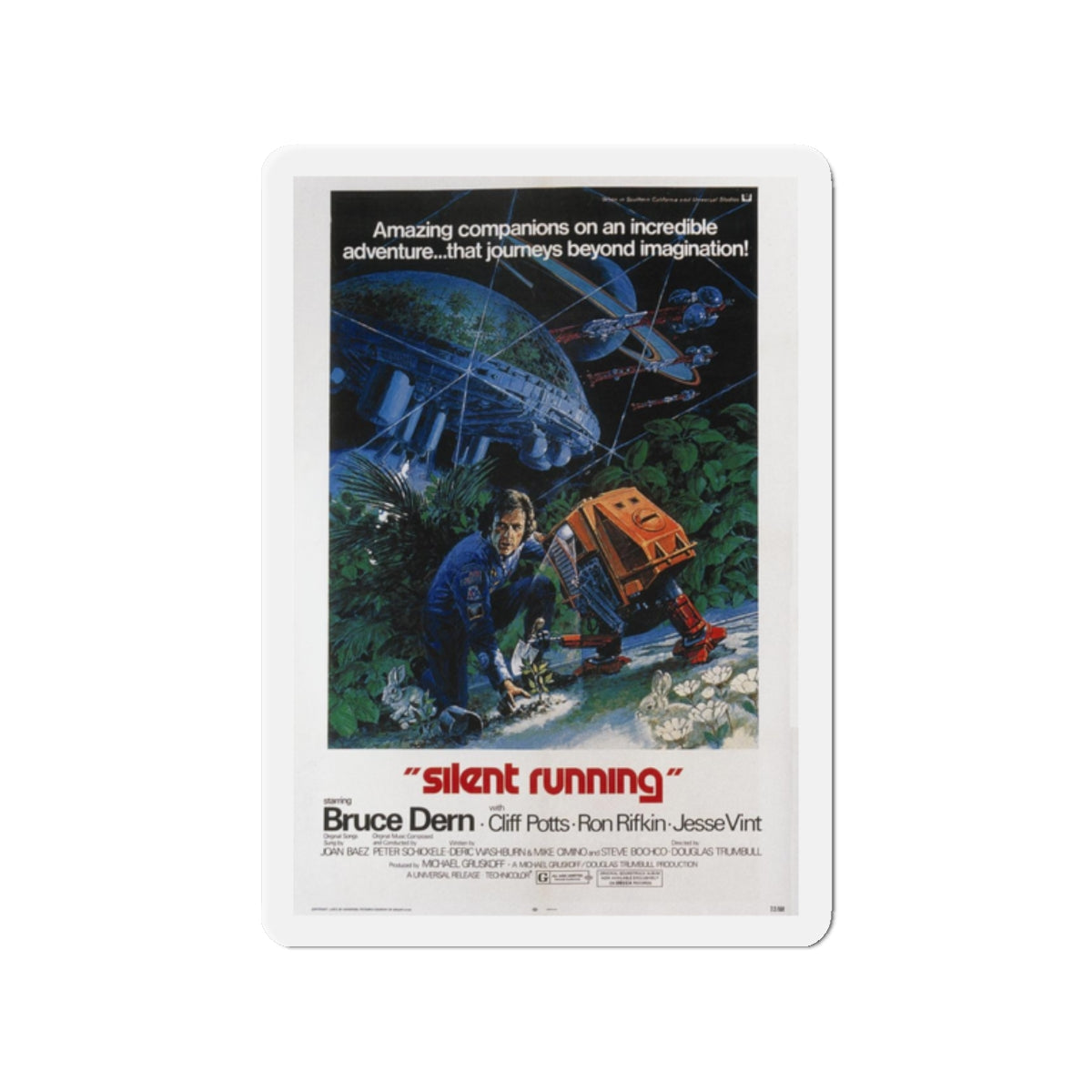 SILENT RUNNING 1972 Movie Poster - Refrigerator Magnet-2" x 2"-The Sticker Space