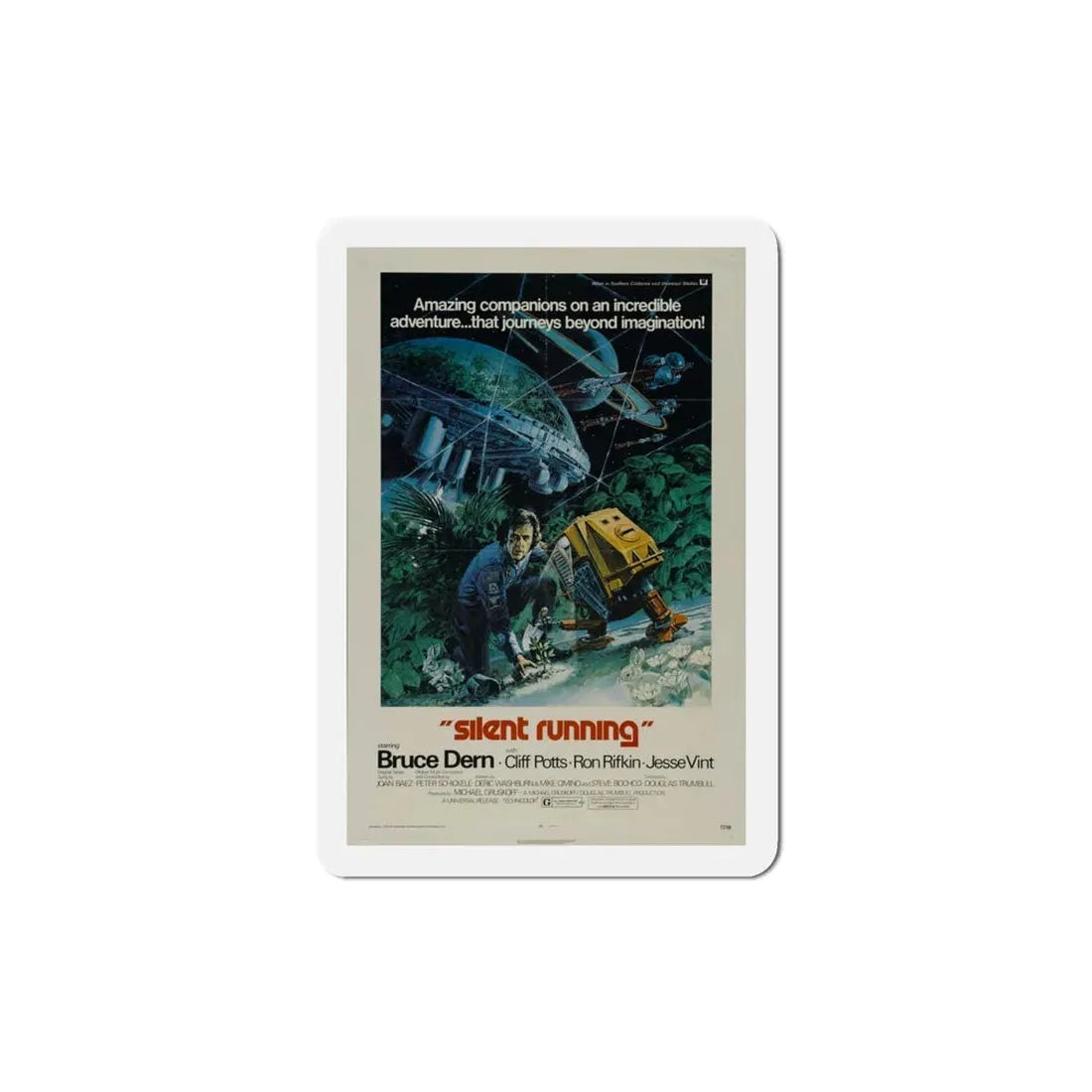 Silent Running 1972 Movie Poster Refrigerator Magnet 4 Inch - The Sticker Space