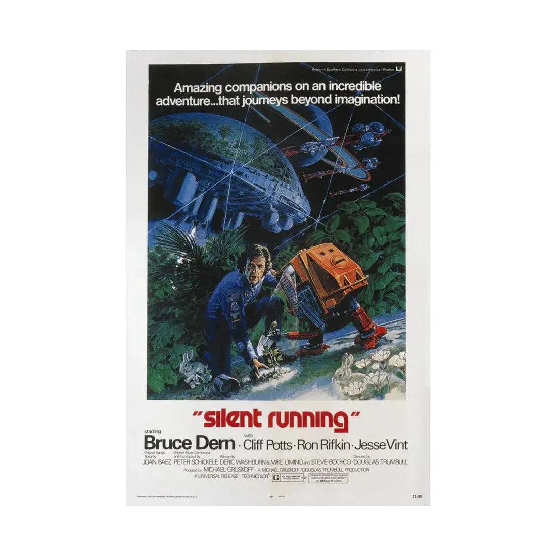 SILENT RUNNING 1972 - Paper Movie Poster - The Sticker Space
