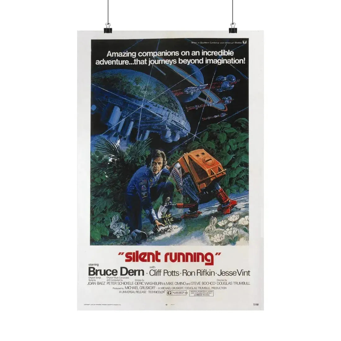 SILENT RUNNING 1972 - Paper Movie Poster - The Sticker Space