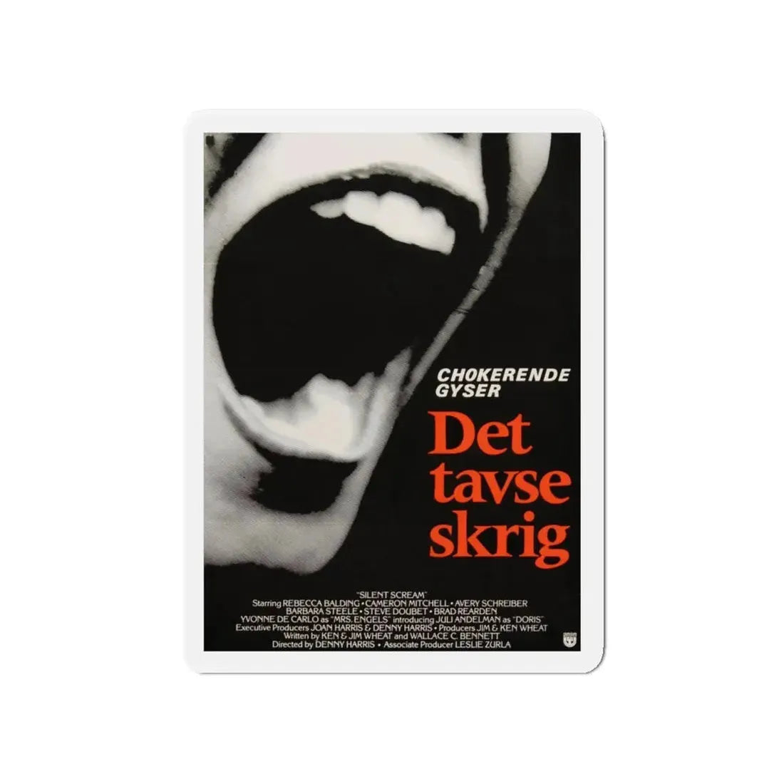 SILENT SCREAM (DANISH) 1979 Movie Poster - Refrigerator Magnet 4 Inch - The Sticker Space