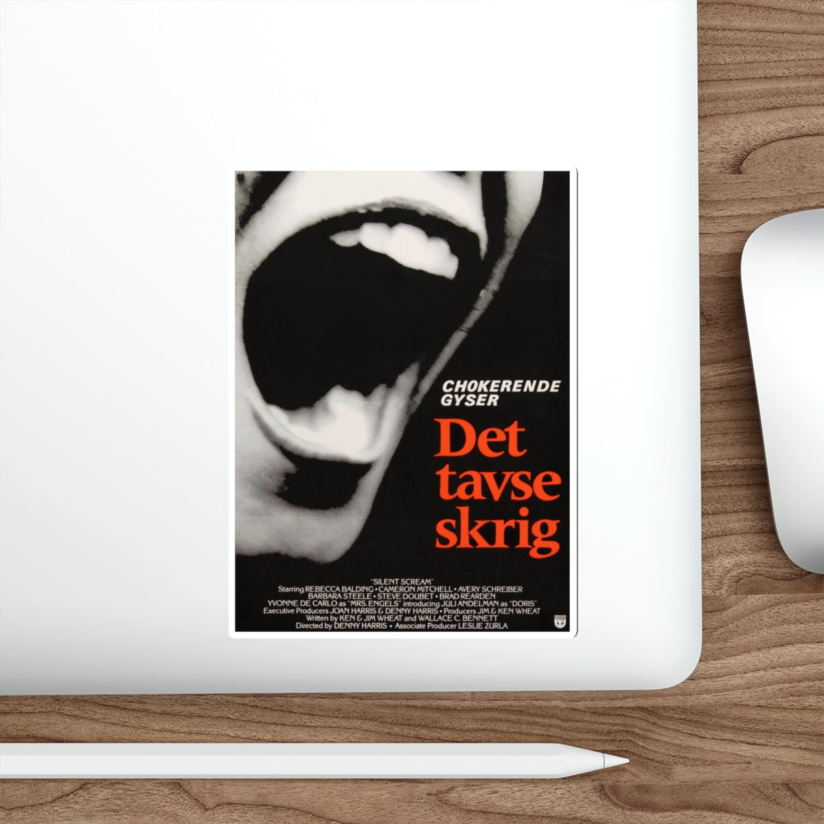 SILENT SCREAM (DANISH) 1979 Movie Poster STICKER Vinyl Die-Cut Decal-The Sticker Space
