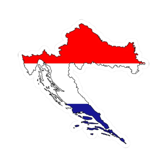 Silhouette of Croatia (Croatia) STICKER Vinyl Kiss-Cut Decal 2 Inch White - The Sticker Space