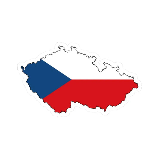 Silhouette of Czech (Czech Republic) STICKER Vinyl Kiss-Cut Decal 2 Inch White - The Sticker Space