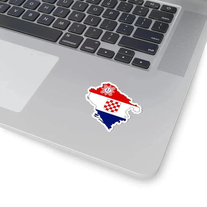 Silhouette of the Independent State of Croatia (Croatia) STICKER Vinyl Kiss-Cut Decal - The Sticker Space