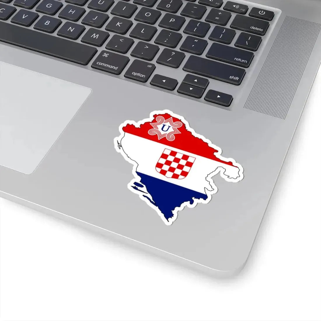 Silhouette of the Independent State of Croatia (Croatia) STICKER Vinyl Kiss-Cut Decal - The Sticker Space