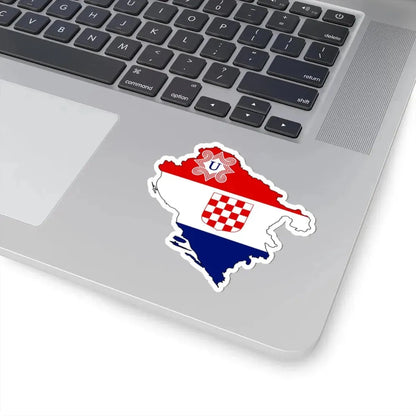 Silhouette of the Independent State of Croatia (Croatia) STICKER Vinyl Kiss-Cut Decal - The Sticker Space