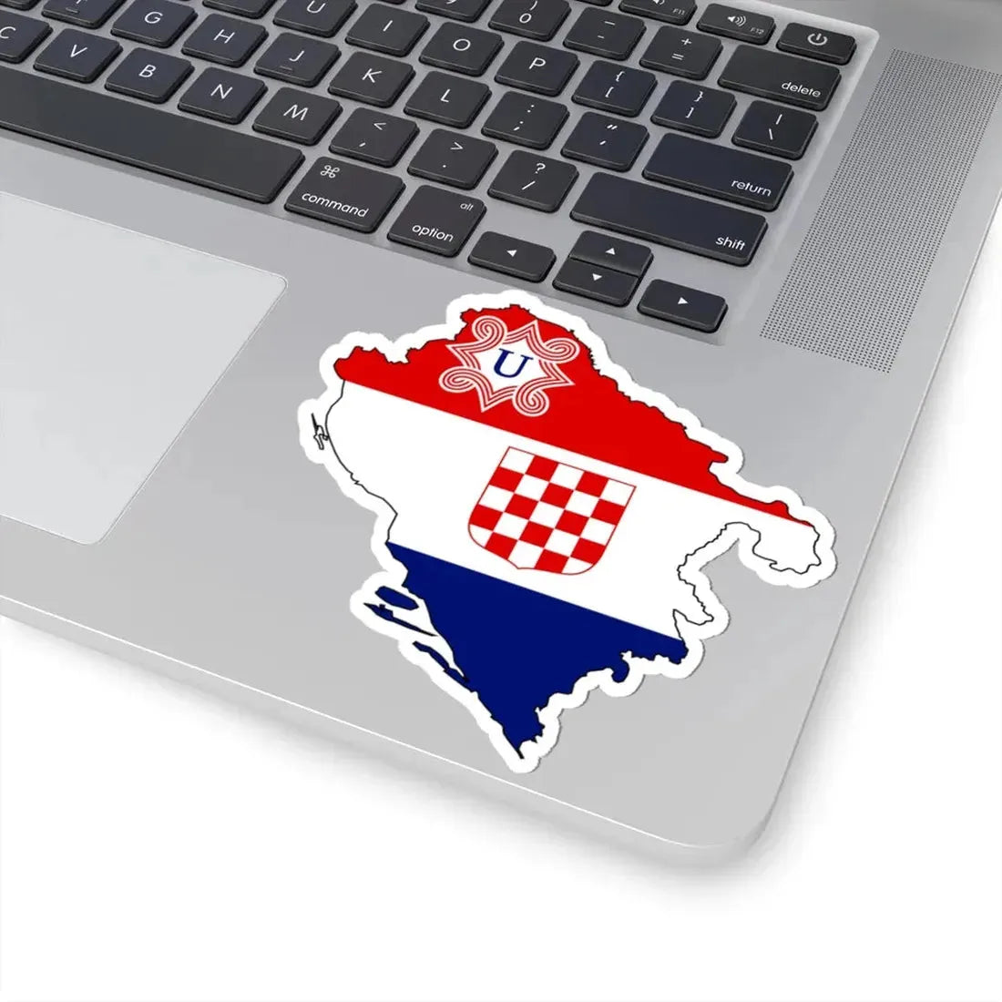 Silhouette of the Independent State of Croatia (Croatia) STICKER Vinyl Kiss-Cut Decal - The Sticker Space