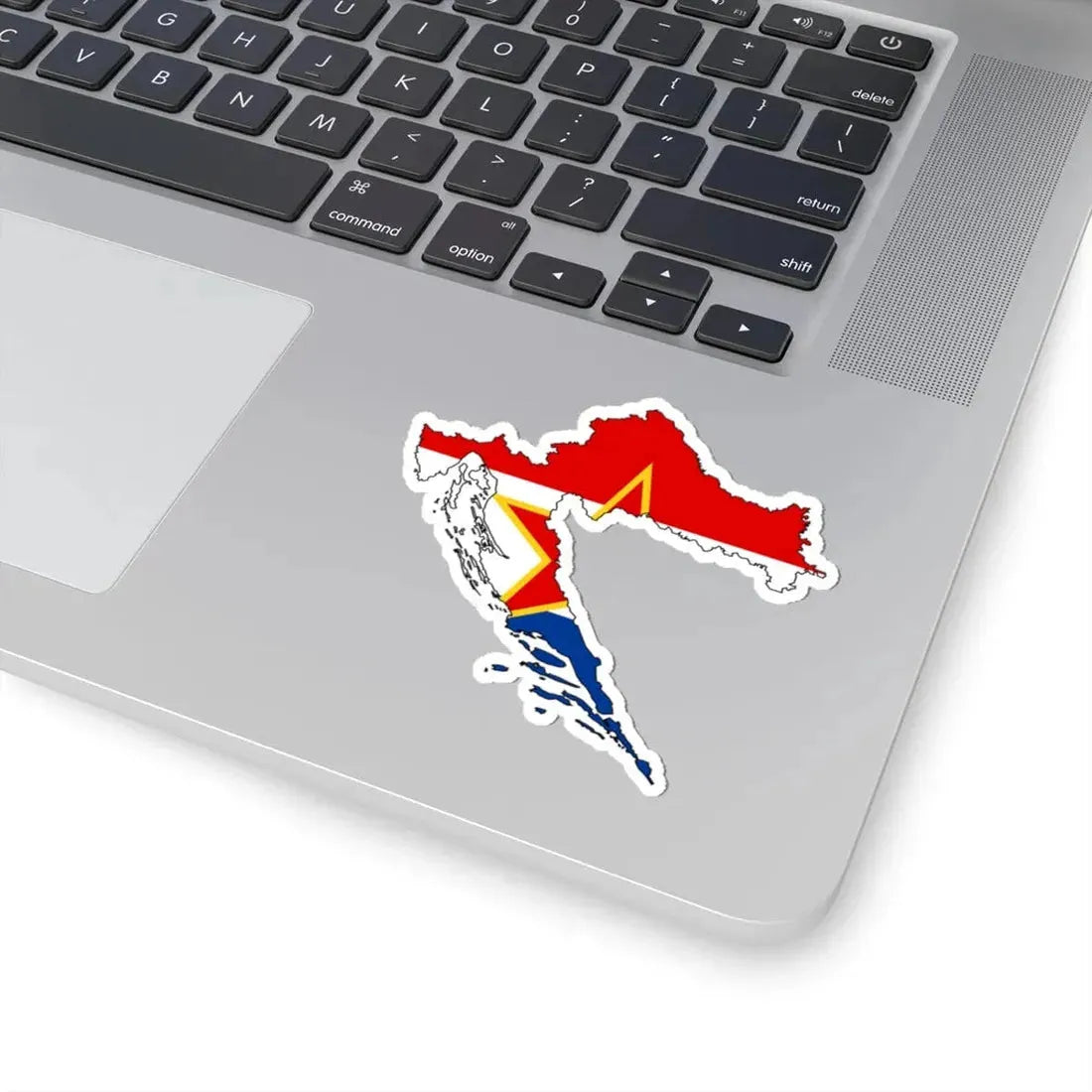Silhouette of the Socialist Republic of Croatia (Croatia) STICKER Vinyl Kiss-Cut Decal - The Sticker Space