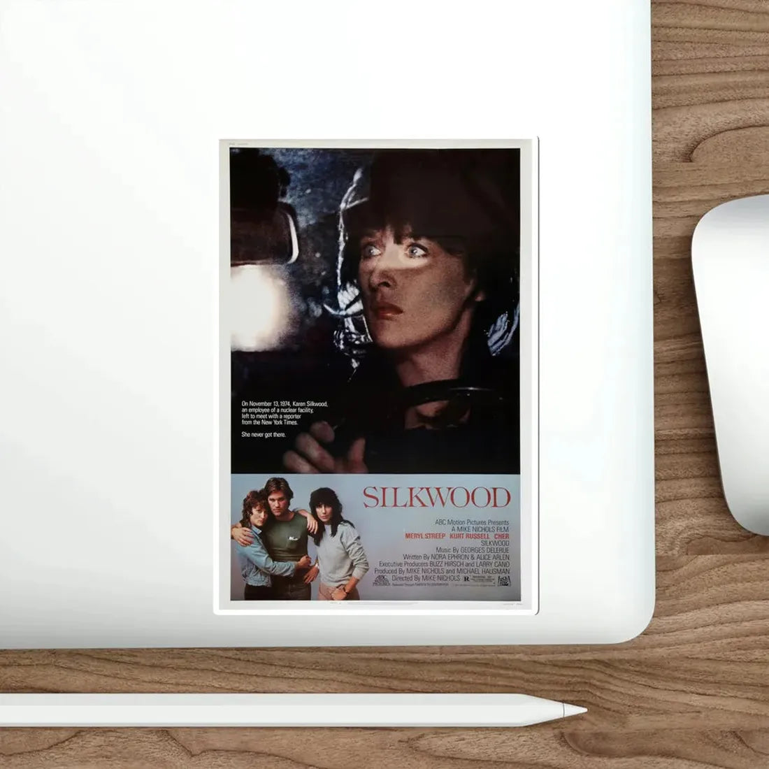 Silkwood 1983 Movie Poster STICKER Vinyl Die-Cut Decal - The Sticker Space