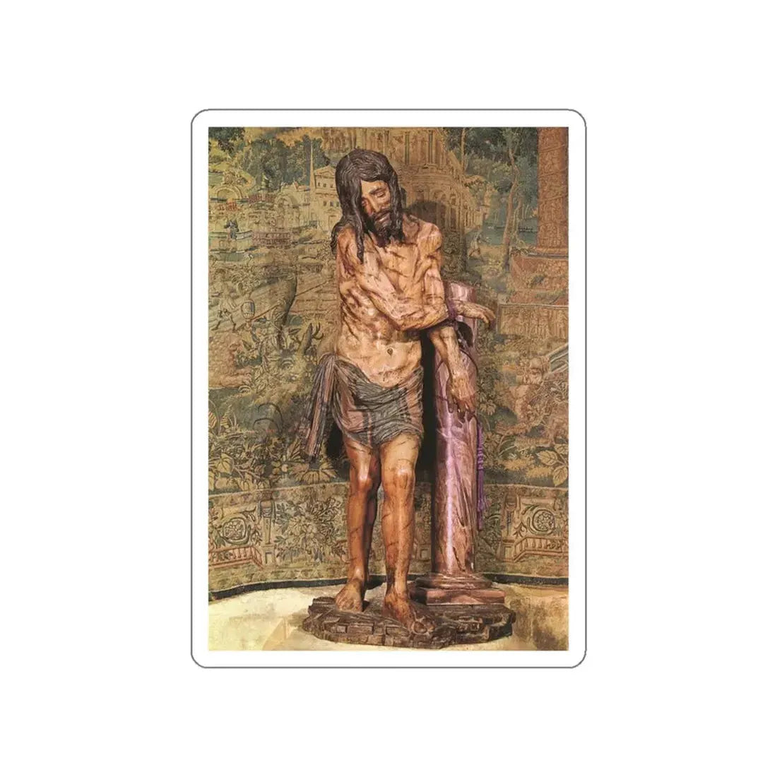 SILOE, Diego de - Christ at the Column (Artwork) STICKER Vinyl Die-Cut Decal White Die-Cut 3 Inch - The Sticker Space