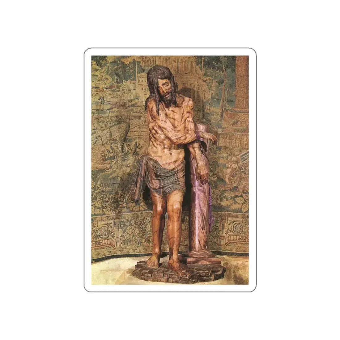 SILOE, Diego de - Christ at the Column (Artwork) STICKER Vinyl Die-Cut Decal White Die-Cut 4 Inch - The Sticker Space