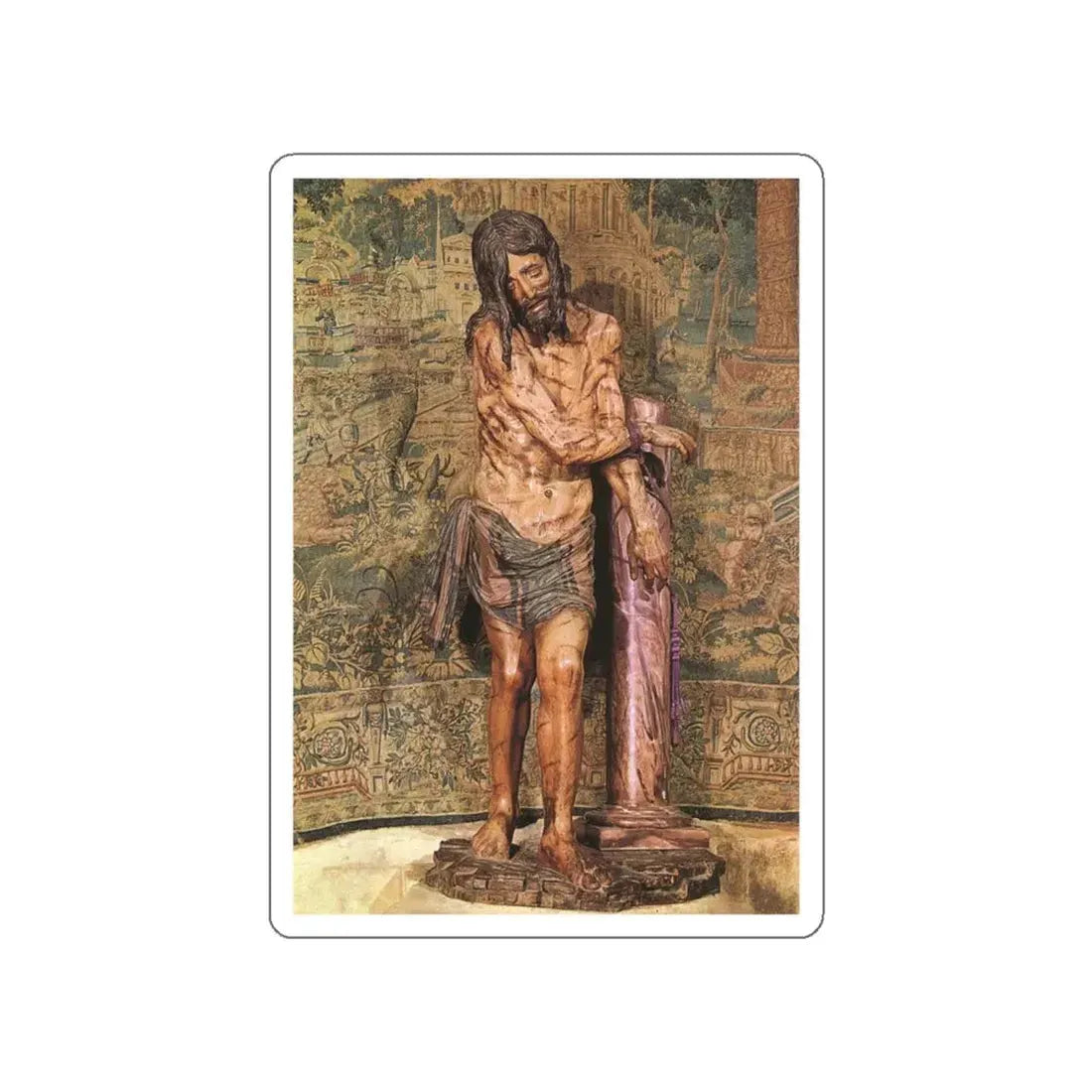 SILOE, Diego de - Christ at the Column (Artwork) STICKER Vinyl Die-Cut Decal White Die-Cut 6 Inch - The Sticker Space