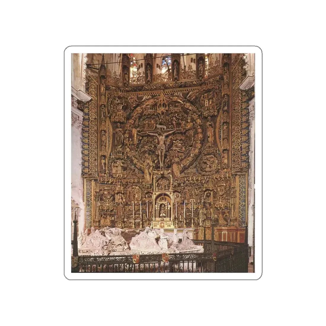SILOE, Gil de - Main Altar (Artwork) STICKER Vinyl Die-Cut Decal White Die-Cut 5 Inch - The Sticker Space