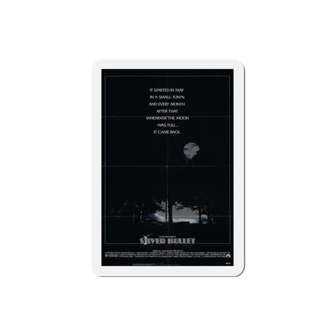 Silver Bullet 1985 Movie Poster Refrigerator Magnet 2 Inch - The Sticker Space
