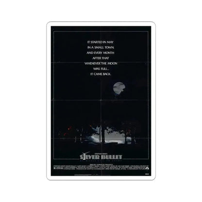 Silver Bullet 1985 Movie Poster - STICKER Vinyl Kiss-Cut Decal 4 Inch White - The Sticker Space