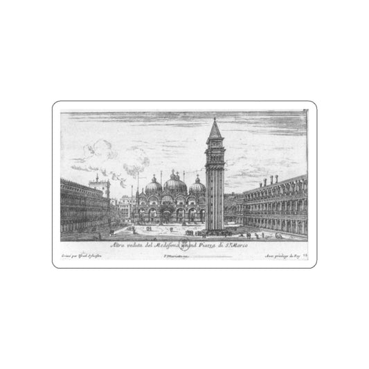 SILVESTRE, Israel - Piazza San Marco (Artwork) STICKER Vinyl Die-Cut Decal-White-The Sticker Space