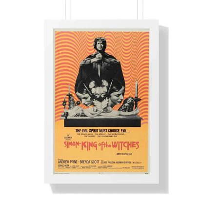 SIMON KING OF THE WITCHES 1971 - Framed Movie Poster 16″ x 24″ White - The Sticker Space