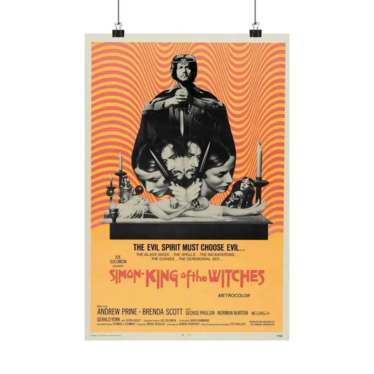 SIMON KING OF THE WITCHES 1971 - Paper Movie Poster 12″ x 18″ Matte - The Sticker Space