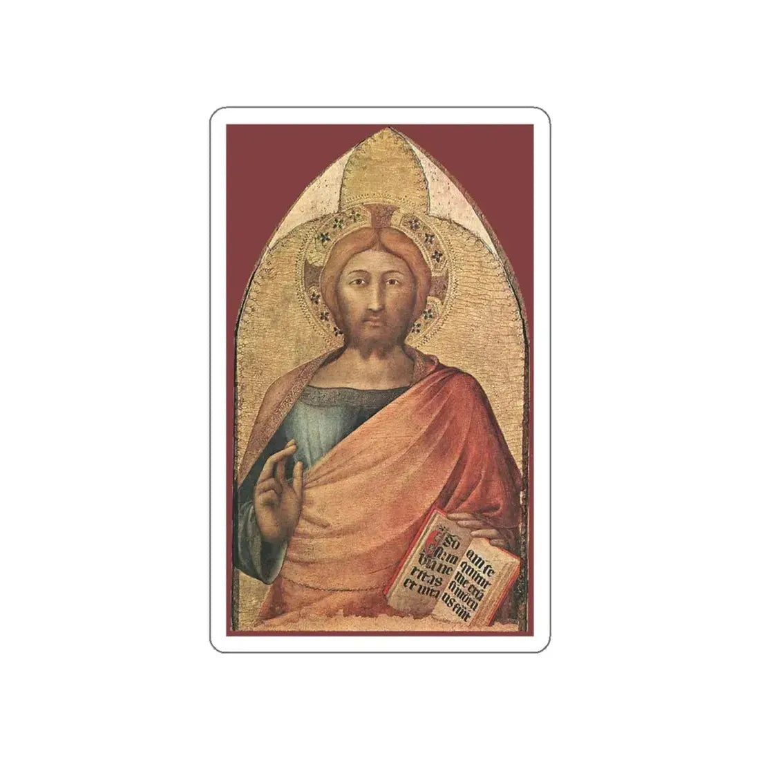SIMONE MARTINI - Blessing Christ (Artwork) STICKER Vinyl Die-Cut Decal White Die-Cut 5 Inch - The Sticker Space