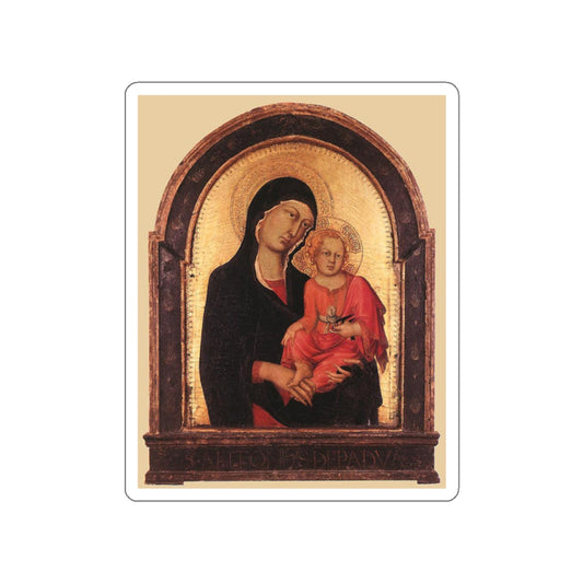 SIMONE MARTINI - Madonna and Child (Artwork) STICKER Vinyl Die-Cut Decal-White-The Sticker Space