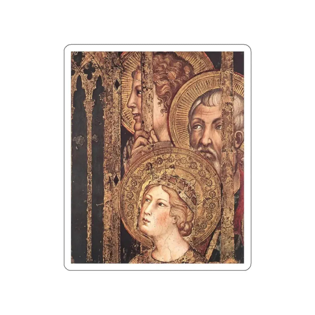 SIMONE MARTINI - Maesta (detail)6 (Artwork) STICKER Vinyl Die-Cut Decal White Die-Cut 2 Inch - The Sticker Space