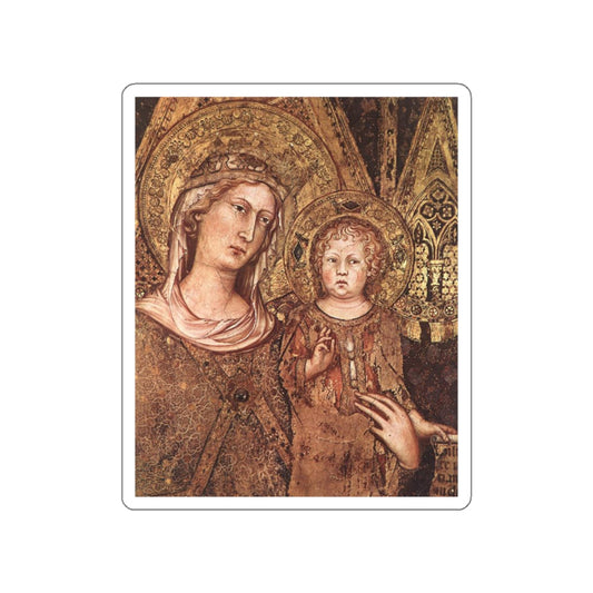 SIMONE MARTINI - Maesta (detail)2 (Artwork) STICKER Vinyl Die-Cut Decal-White-The Sticker Space