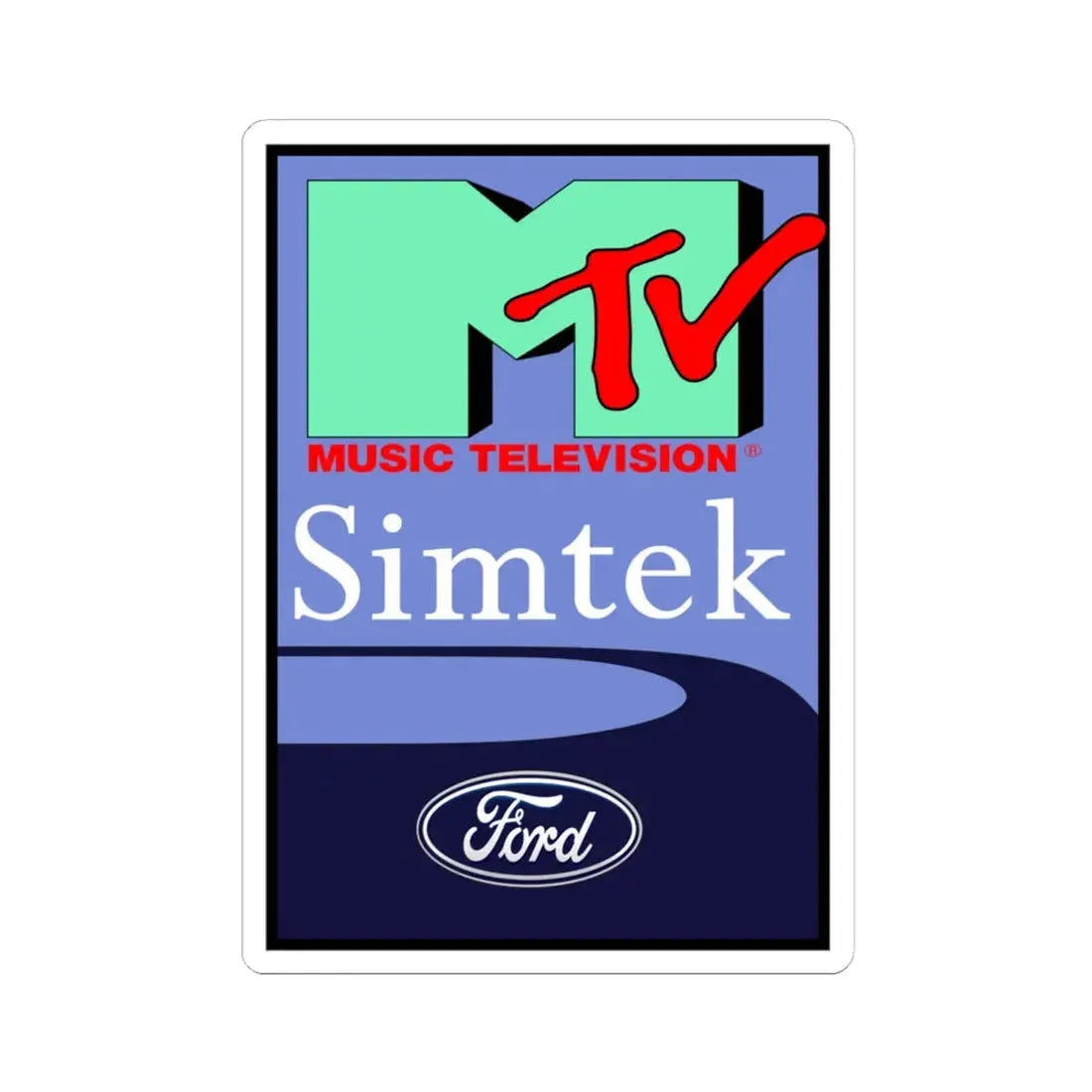 Simtek (Logo) STICKER Vinyl Kiss-Cut Decal 6 Inch White - The Sticker Space