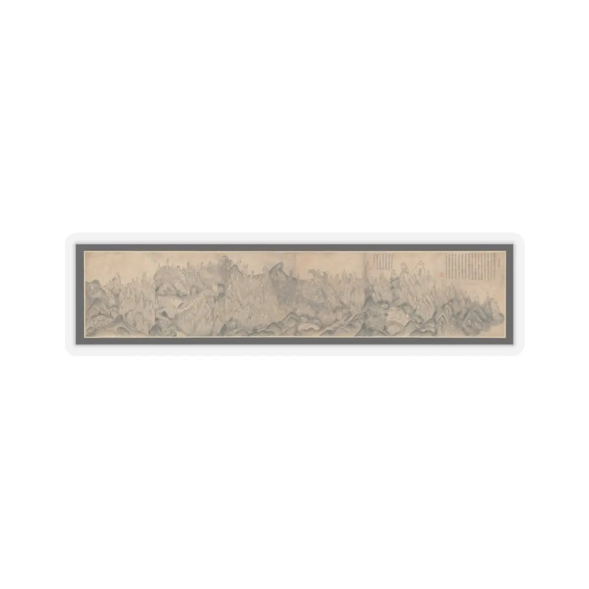 Sin Hak-gwon (artist name - General View of Inner Geumgang - mid-19th century v1 - STICKER Vinyl Kiss-Cut Decal