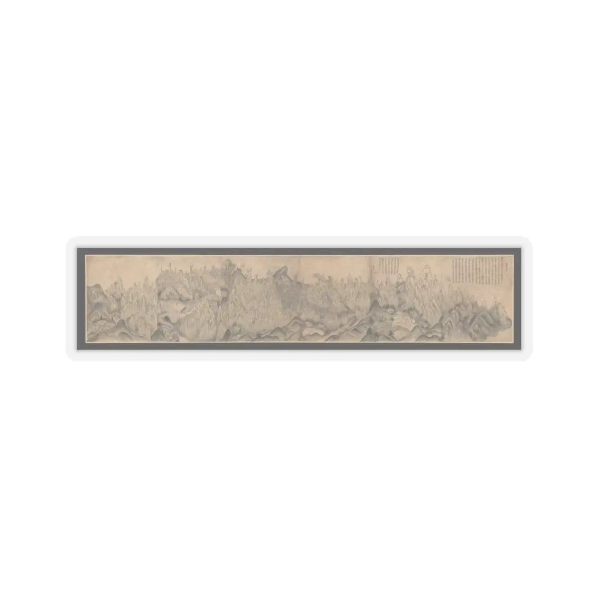 Sin Hak-gwon (artist name - General View of Inner Geumgang - mid-19th century v1 - STICKER Vinyl Kiss-Cut Decal