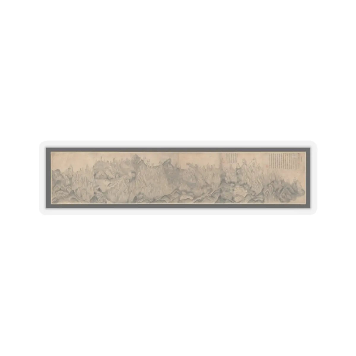 Sin Hak-gwon (artist name - General View of Inner Geumgang - mid-19th century v1 - STICKER Vinyl Kiss-Cut Decal