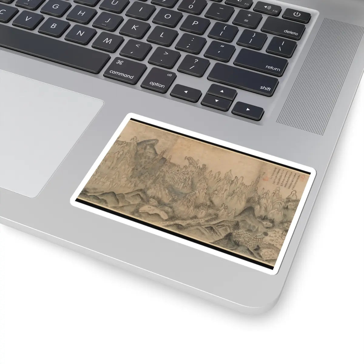 Sin Hak-gwon (artist name - General View of Inner Geumgang - mid-19th century v3 - STICKER Vinyl Kiss-Cut Decal