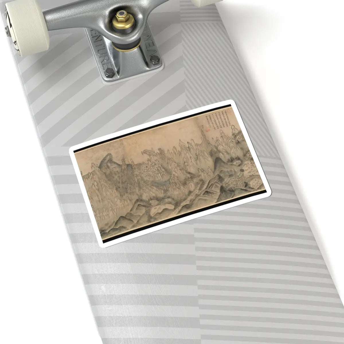 Sin Hak-gwon (artist name - General View of Inner Geumgang - mid-19th century v3 - STICKER Vinyl Kiss-Cut Decal