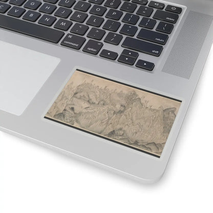 Sin Hak-gwon (artist name - General View of Inner Geumgang - mid-19th century v4 - STICKER Vinyl Kiss-Cut Decal