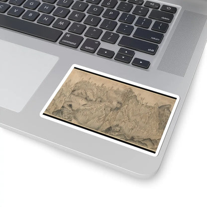 Sin Hak-gwon (artist name - General View of Inner Geumgang - mid-19th century v4 - STICKER Vinyl Kiss-Cut Decal