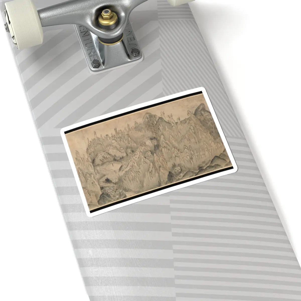 Sin Hak-gwon (artist name - General View of Inner Geumgang - mid-19th century v4 - STICKER Vinyl Kiss-Cut Decal
