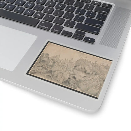 Sin Hak-gwon (artist name - General View of Inner Geumgang - mid-19th century v5 - STICKER Vinyl Kiss-Cut Decal