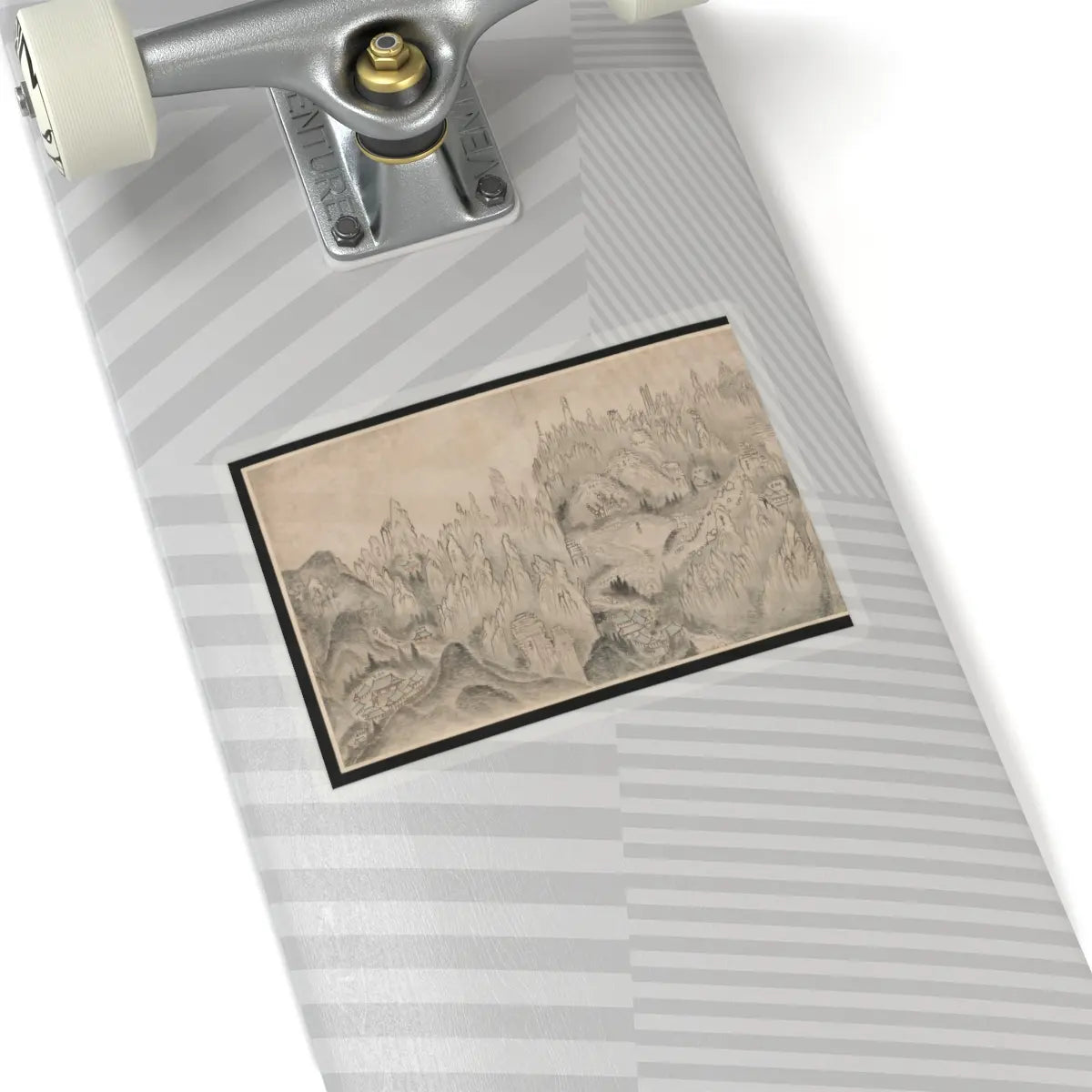 Sin Hak-gwon (artist name - General View of Inner Geumgang - mid-19th century v5 - STICKER Vinyl Kiss-Cut Decal