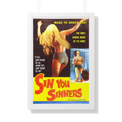 SIN YOU SINNERS 1963 - Framed Movie Poster-20" x 30"-The Sticker Space