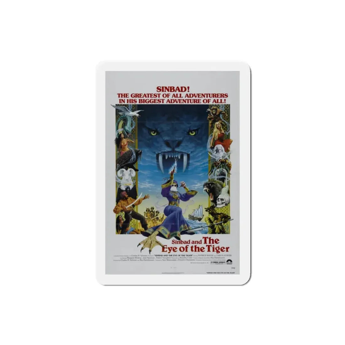Sinbad and the Eye of the Tiger 1977 Movie Poster Refrigerator Magnet 2 Inch - The Sticker Space