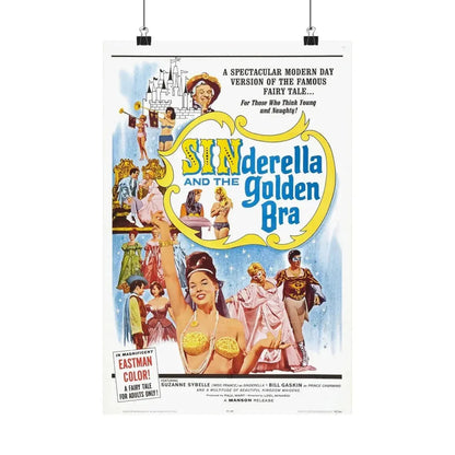 SINDERELLA AND THE GOLDEN BRA 1964 - Paper Movie Poster 12″ x 18″ Matte - The Sticker Space