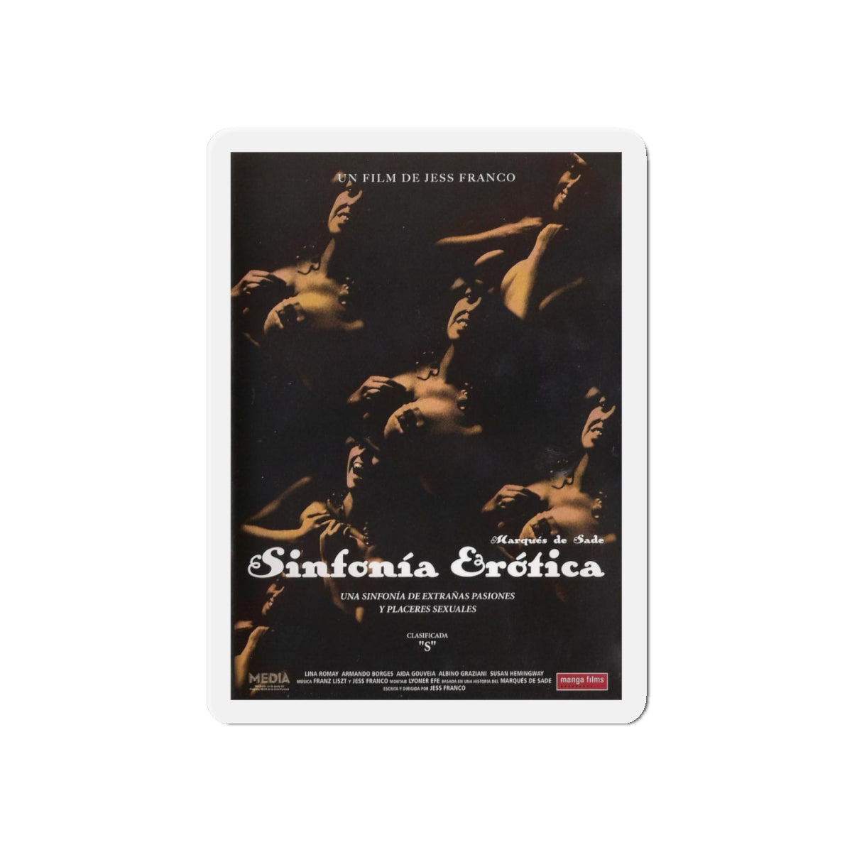 SINFONIA EROTICA 1979 Movie Poster - Refrigerator Magnet-6 × 6"-The Sticker Space