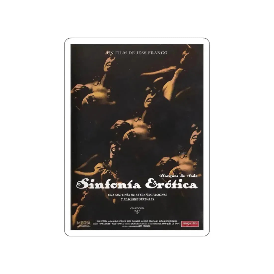 SINFONIA EROTICA 1979 Movie Poster STICKER Vinyl Die-Cut Decal 3 Inch - The Sticker Space