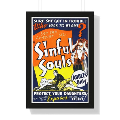 SINFUL SOULS (2) - Framed Movie Poster 16″ x 24″ Black - The Sticker Space