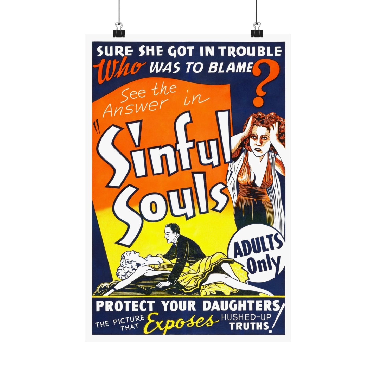 SINFUL SOULS (2) - Paper Movie Poster-12″ x 18″-The Sticker Space