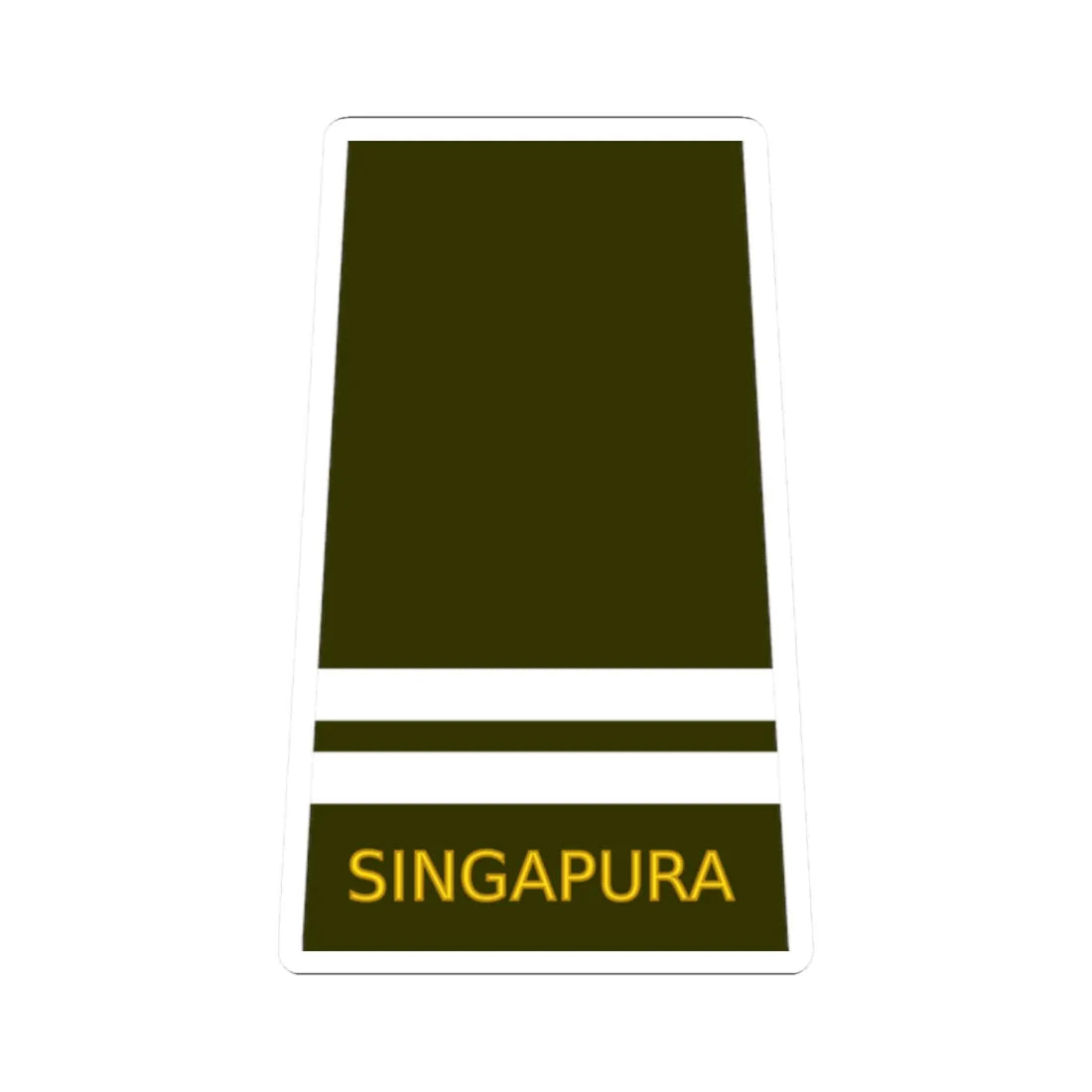 Singapore Army OF 2D (Singapore) (Military Rank) STICKER Vinyl Kiss-Cut Decal 2 Inch White - The Sticker Space