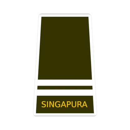 Singapore Army OF 2D (Singapore) (Military Rank) STICKER Vinyl Kiss-Cut Decal 3 Inch White - The Sticker Space